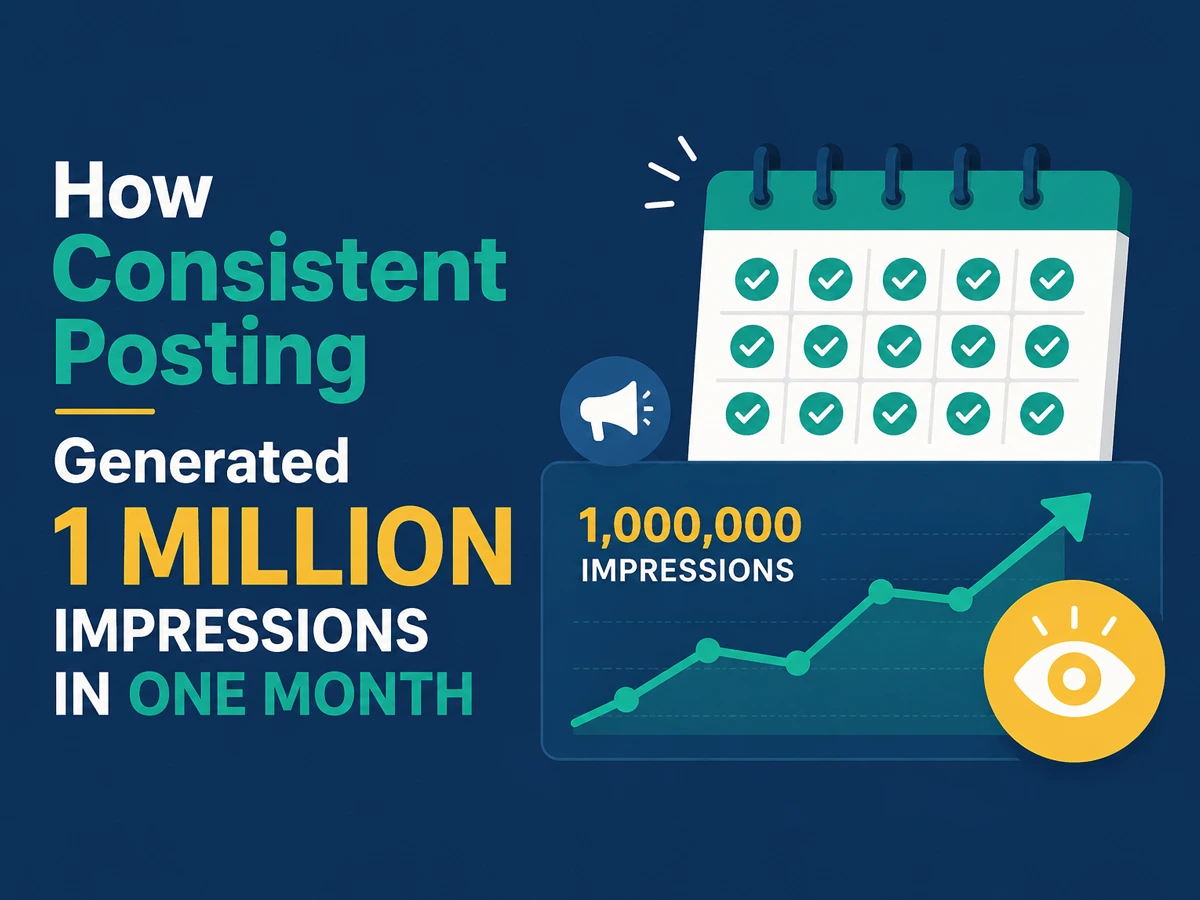 Consistent Posting Visuals How Consistent Posting Generated 1 Million Impressions in One Month